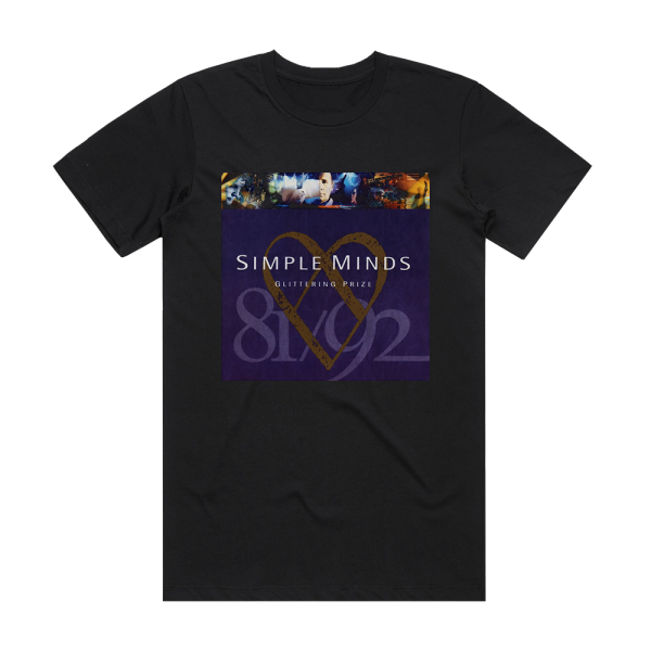 Simple Minds Glittering Prize 8192 Album Cover T-Shirt Black