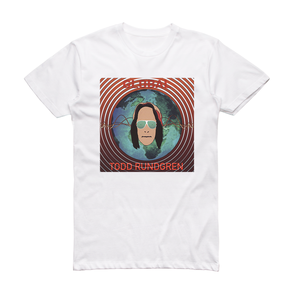 Todd Rundgren Global Album Cover T-Shirt White – ALBUM COVER T-SHIRTS