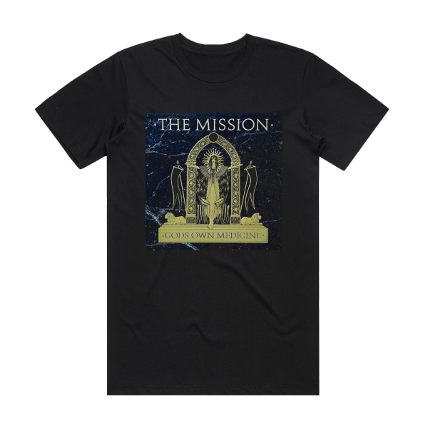 The Mission Gods Own Medicine 2 Album Cover T-Shirt Black