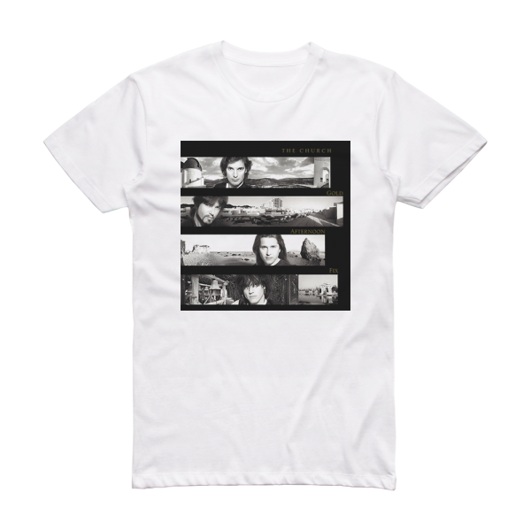 The Church Gold Afternoon Fix Album Cover T-Shirt White