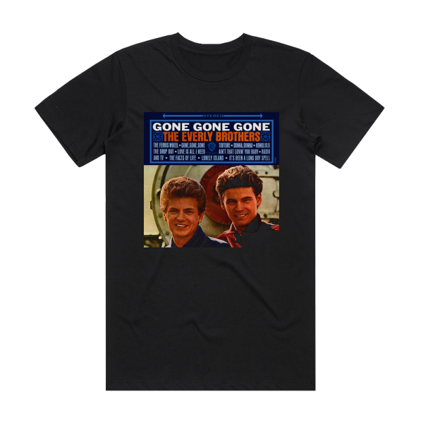 The Everly Brothers Gone Gone Gone 1 Album Cover T-Shirt Black