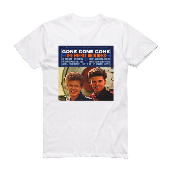 The Everly Brothers Gone Gone Gone 1 Album Cover T-Shirt White