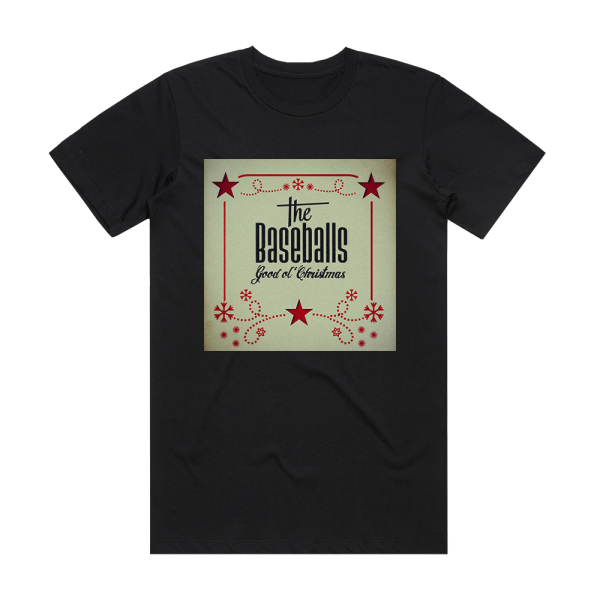 The Baseballs Good Ol Christmas Album Cover T-Shirt Black