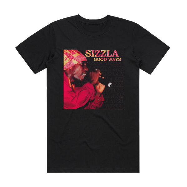 Sizzla Good Ways Album Cover T-Shirt Black