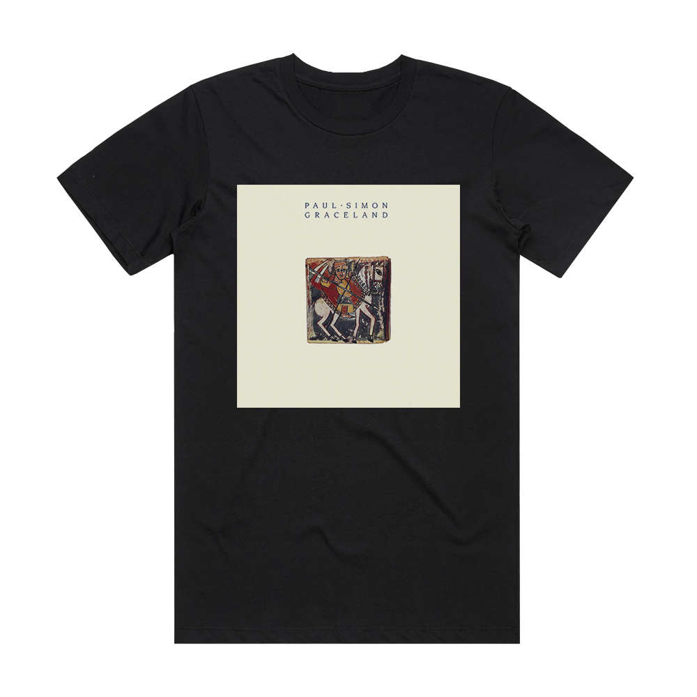Paul Simon Graceland 1 Album Cover T-Shirt Black – ALBUM COVER T-SHIRTS
