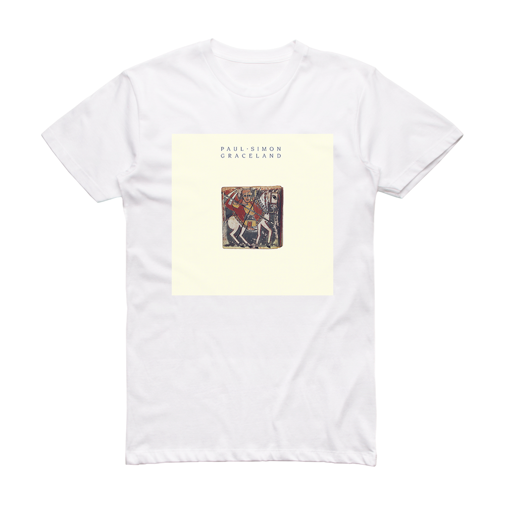 Paul Simon Graceland 1 Album Cover T-Shirt White – ALBUM COVER T-SHIRTS