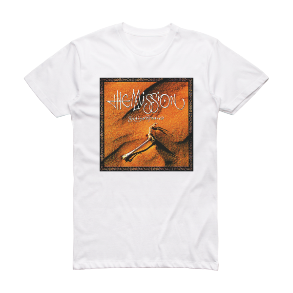 The Mission Grains Of Sand Album Cover T-Shirt White