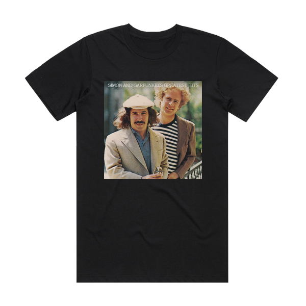 Simon and Garfunkel Greatest Hits 1 Album Cover T-Shirt Black