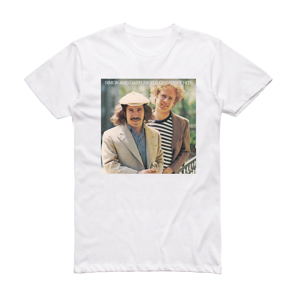 Simon and Garfunkel Greatest Hits 1 Album Cover T-Shirt White