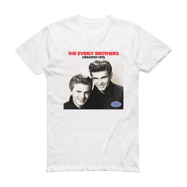 The Everly Brothers Greatest Hits 1 Album Cover T-Shirt White