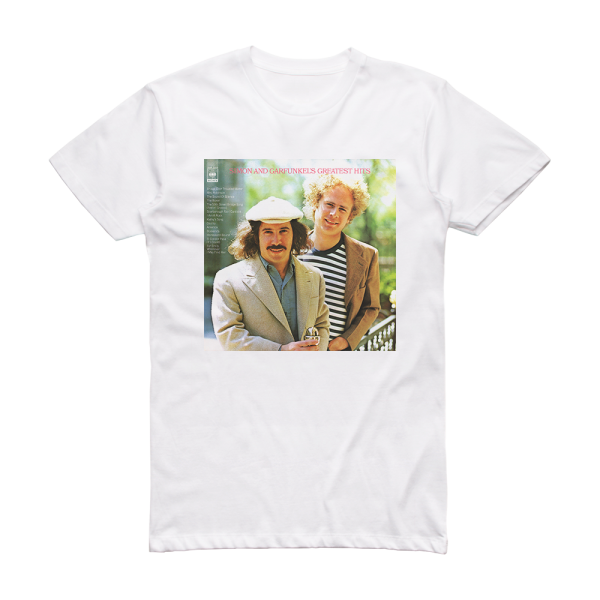 Simon and Garfunkel Greatest Hits 2 Album Cover T-Shirt White