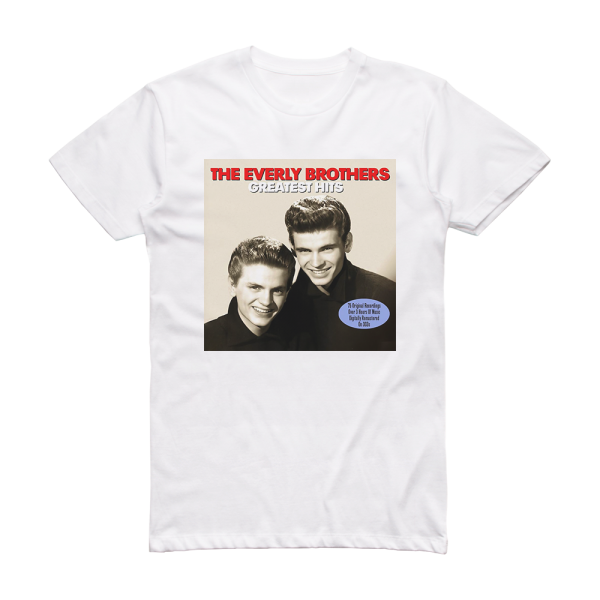 The Everly Brothers Greatest Hits 2 Album Cover T-Shirt White