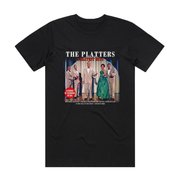 The Platters Greatest Hits Album Cover T-Shirt Black