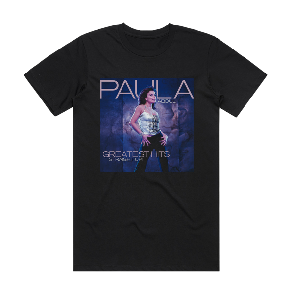 Paula Abdul Greatest Hits Straight Up Album Cover T-Shirt Black