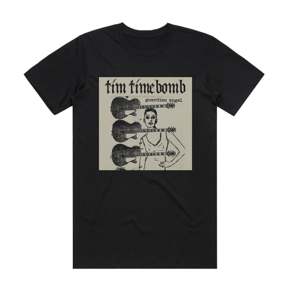 Tim Timebomb Guardian Angel Album Cover T-Shirt Black