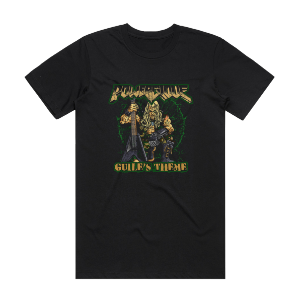 Powerglove Guiles Theme Album Cover T-Shirt Black