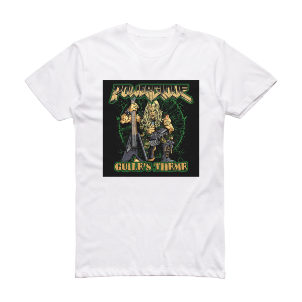 Powerglove Guiles Theme Album Cover T-Shirt White