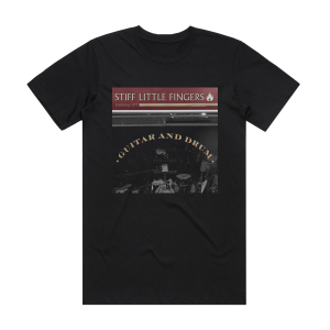 Stiff Little Fingers Guitar Drum Album Cover T-Shirt Black