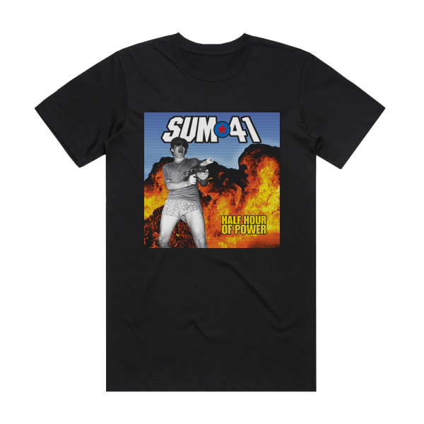 Sum 41 Half Hour Of Power Album Cover T-Shirt Black