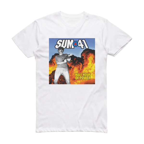 Sum 41 Half Hour Of Power Album Cover T-Shirt White