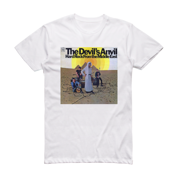 The Devils Anvil Hard Rock From The Middle East Album Cover T-Shirt White