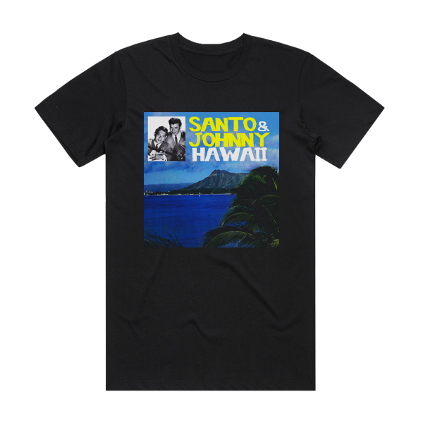 Santo and Johnny Hawaii 2 Album Cover T-Shirt Black