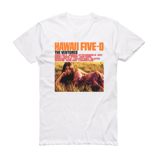 The Ventures Hawaii Five O Album Cover T-Shirt White