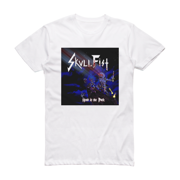 Skull Fist Head F The Pack Album Cover T-Shirt White