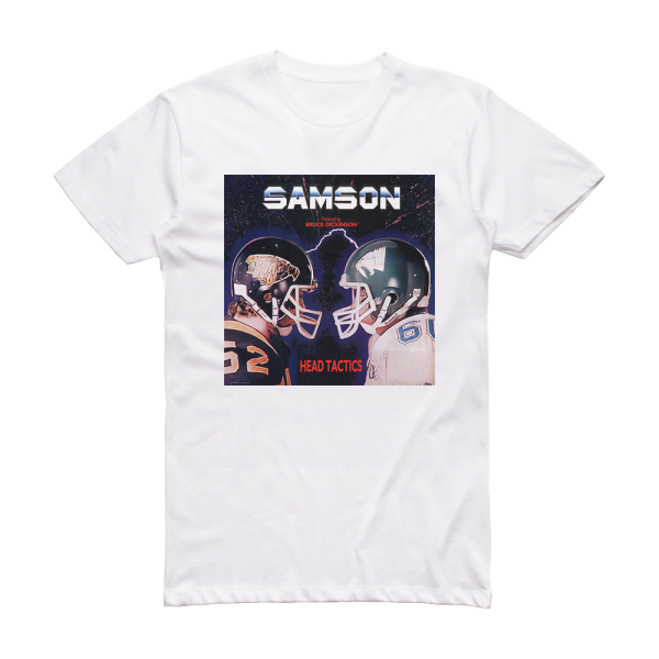 Samson Head Tactics Album Cover T-Shirt White