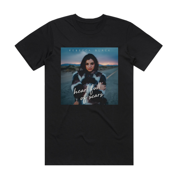 Rebecca Black Heart Full Of Scars Album Cover T-Shirt Black