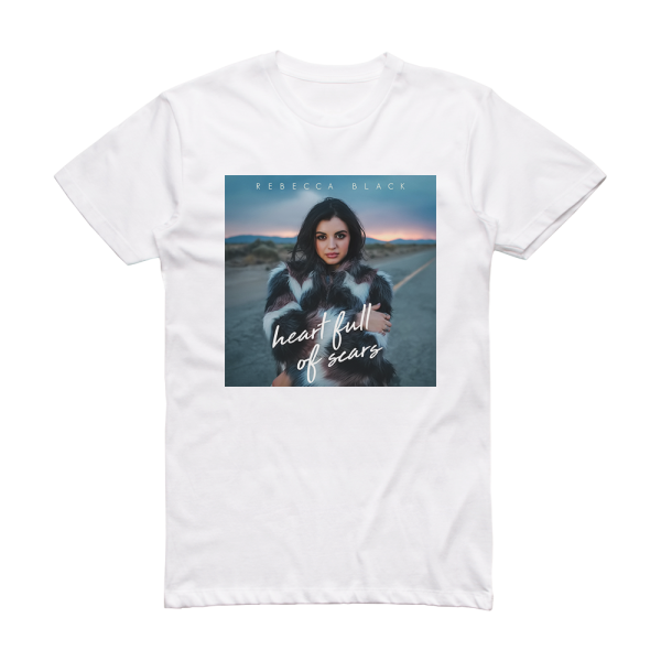 Rebecca Black Heart Full Of Scars Album Cover T-Shirt White