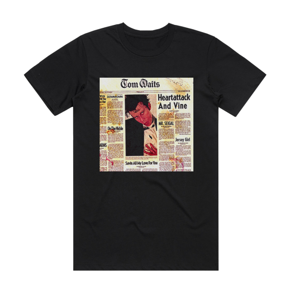 Tom Waits Heartattack And Vine Album Cover T-Shirt Black