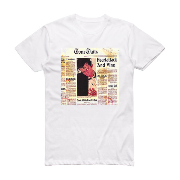 Tom Waits Heartattack And Vine Album Cover T-Shirt White
