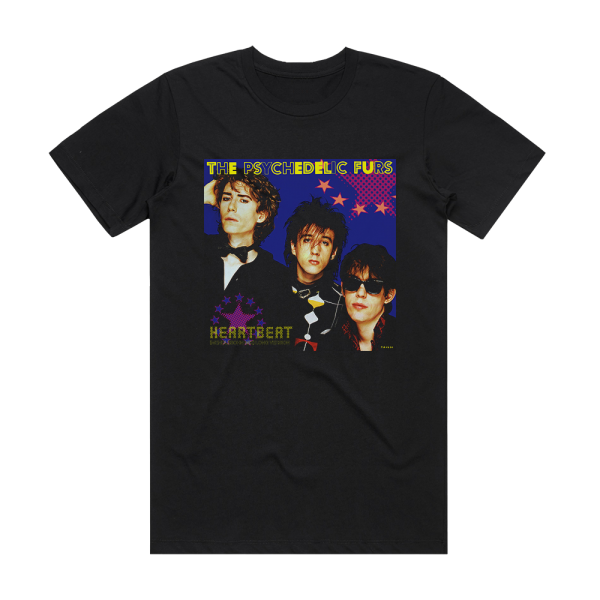 The Psychedelic Furs Heartbeat Mendlesohn Mix Long Version Album Cover T-Shirt Black