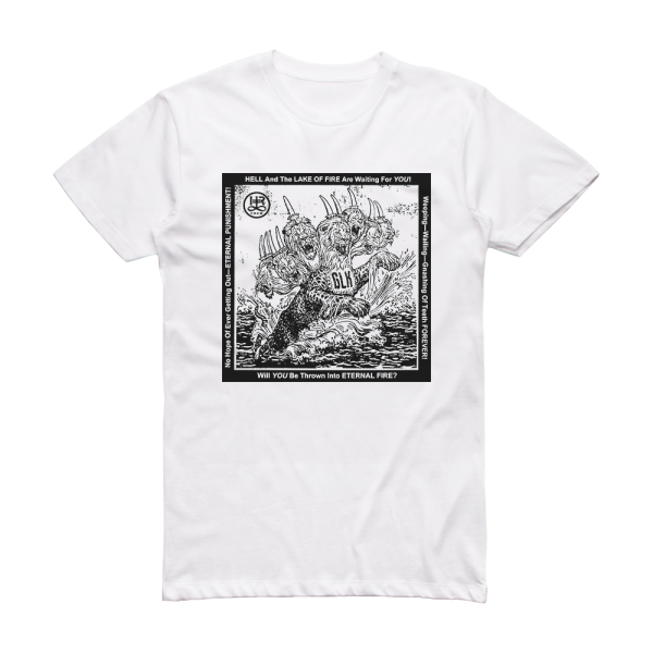 The Gaslamp Killer Hell And The Lake Of Fire Are Waiting For You Album Cover T-Shirt White