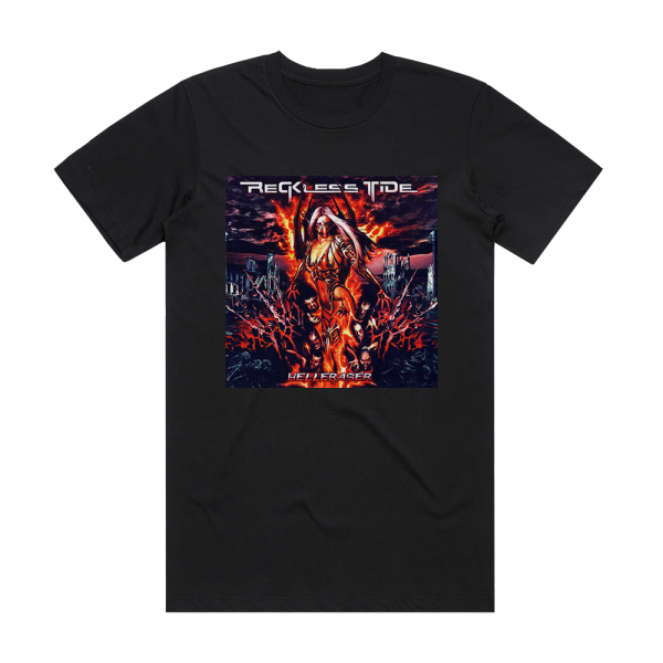Reckless Tide Helleraser Album Cover T-Shirt Black