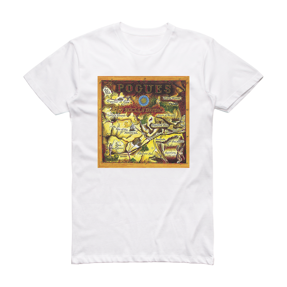 The Pogues Hells Ditch Album Cover T-Shirt White – ALBUM COVER T-SHIRTS