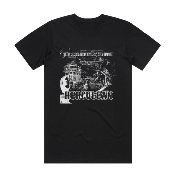 The Good the Bad and the Queen Herculean Album Cover T-Shirt Black
