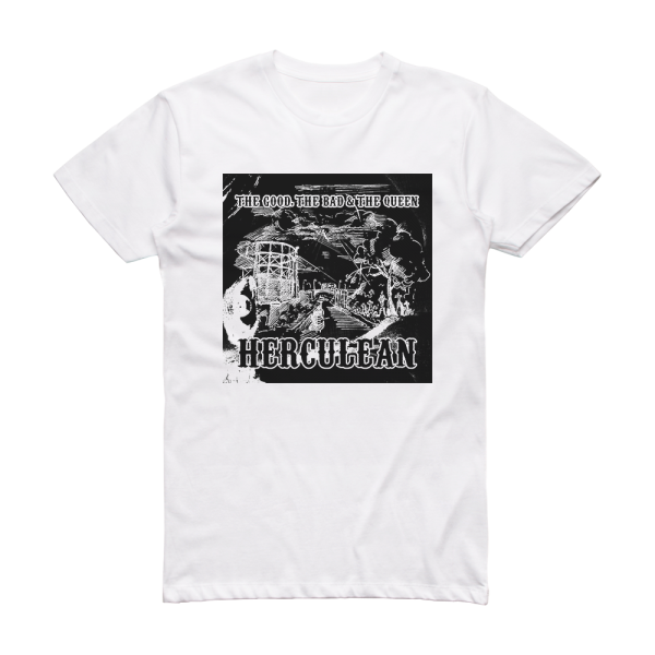 The Good the Bad and the Queen Herculean Album Cover T-Shirt White