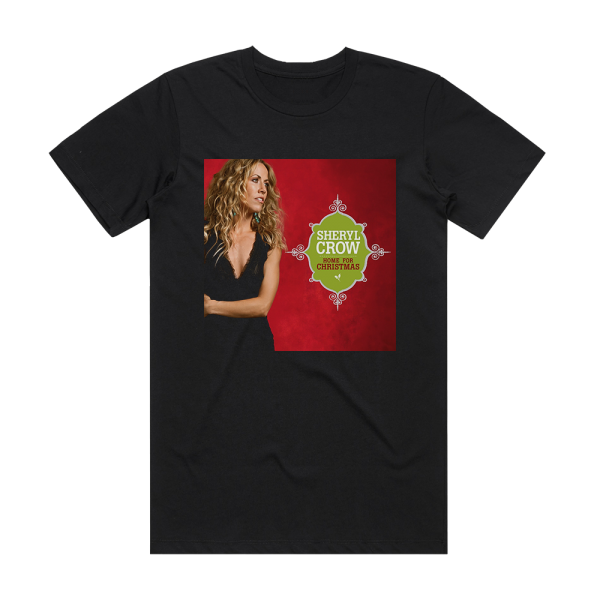 Sheryl Crow Home For Christmas Album Cover T-Shirt Black