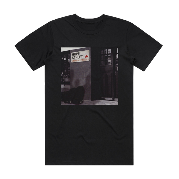 Stiff Little Fingers Hope Street Album Cover T-Shirt Black