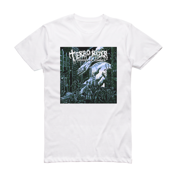 Terrorizer Hordes Of Zombies Album Cover T-Shirt White