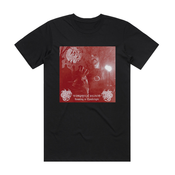 Vampyric Blood Howling In Candlelight Album Cover T-Shirt Black