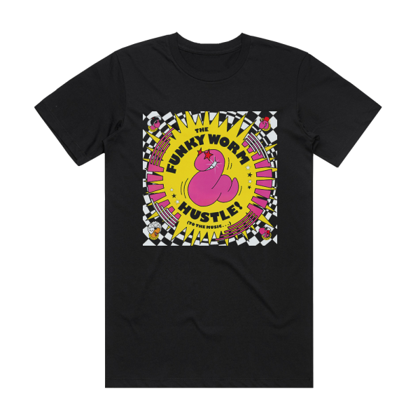The Funky Worm Hustle To The Music Album Cover T-Shirt Black
