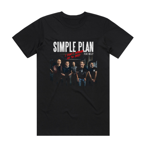 Simple Plan I Dont Wanna Go To Bed Album Cover T-Shirt Black