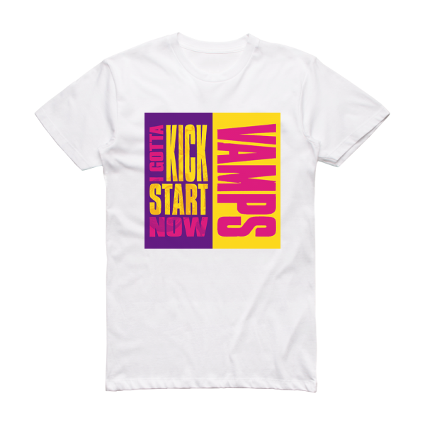 VAMPS I Gotta Kick Start Now Album Cover T-Shirt White