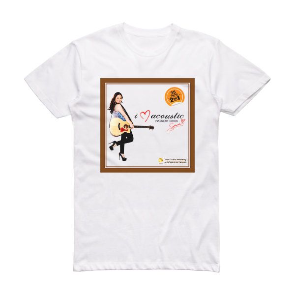 Sabrina I Love Acoustic Album Cover T-Shirt White