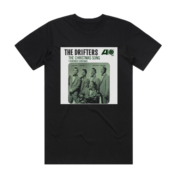 The Drifters I Remember Christmas Album Cover T-Shirt Black