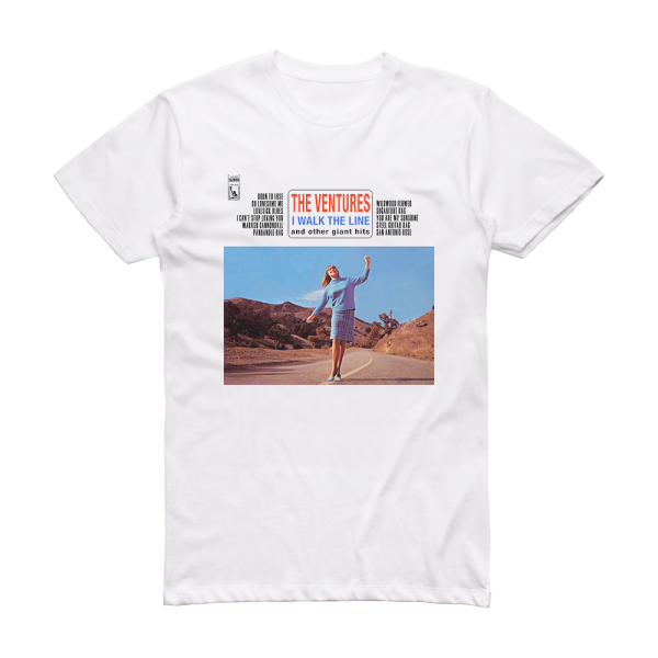 The Ventures I Walk The Line And Other Giant Hits Album Cover T-Shirt White