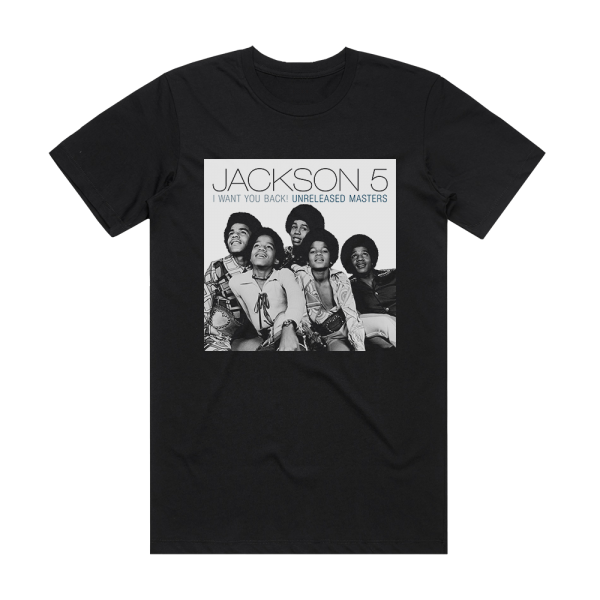 The Jackson 5 I Want You Back Unreleased Masters Album Cover T-Shirt Black